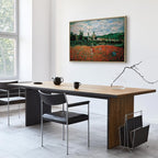 Monet Poppy Field near Vétheuil Impressionist Canvas Print