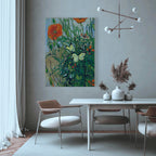 Canvas Print Poppies and Butterflies - Floral Wall Art