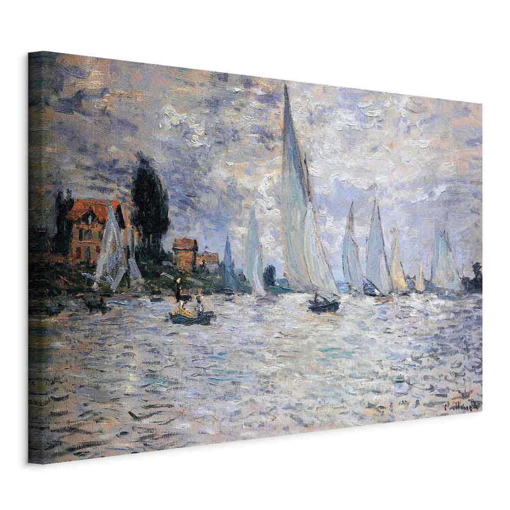 Monet Sailboats Regatta in Argenteuil Classic Canvas Print
