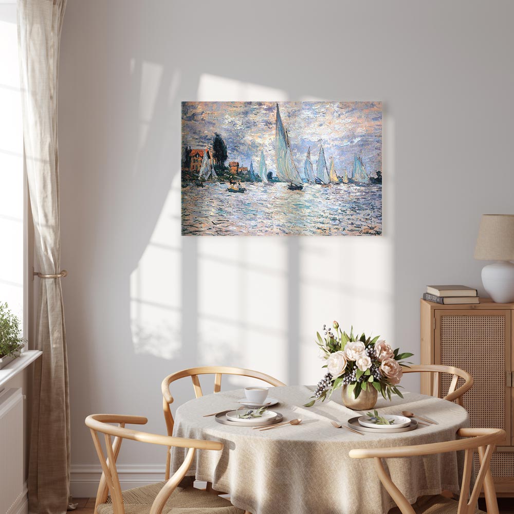 Monet Sailboats Regatta in Argenteuil Classic Canvas Print