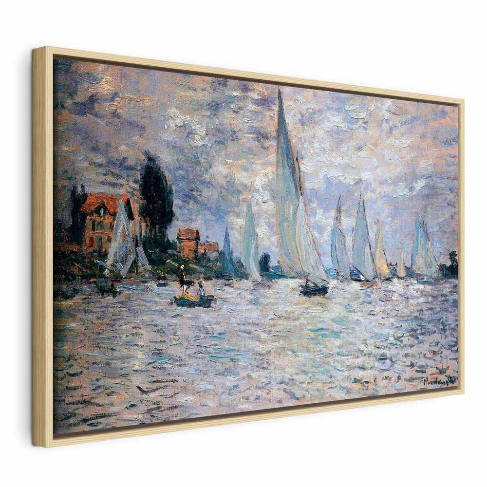 Monet Sailboats Regatta in Argenteuil Classic Canvas Print