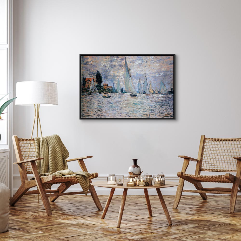 Monet Sailboats Regatta in Argenteuil Classic Canvas Print