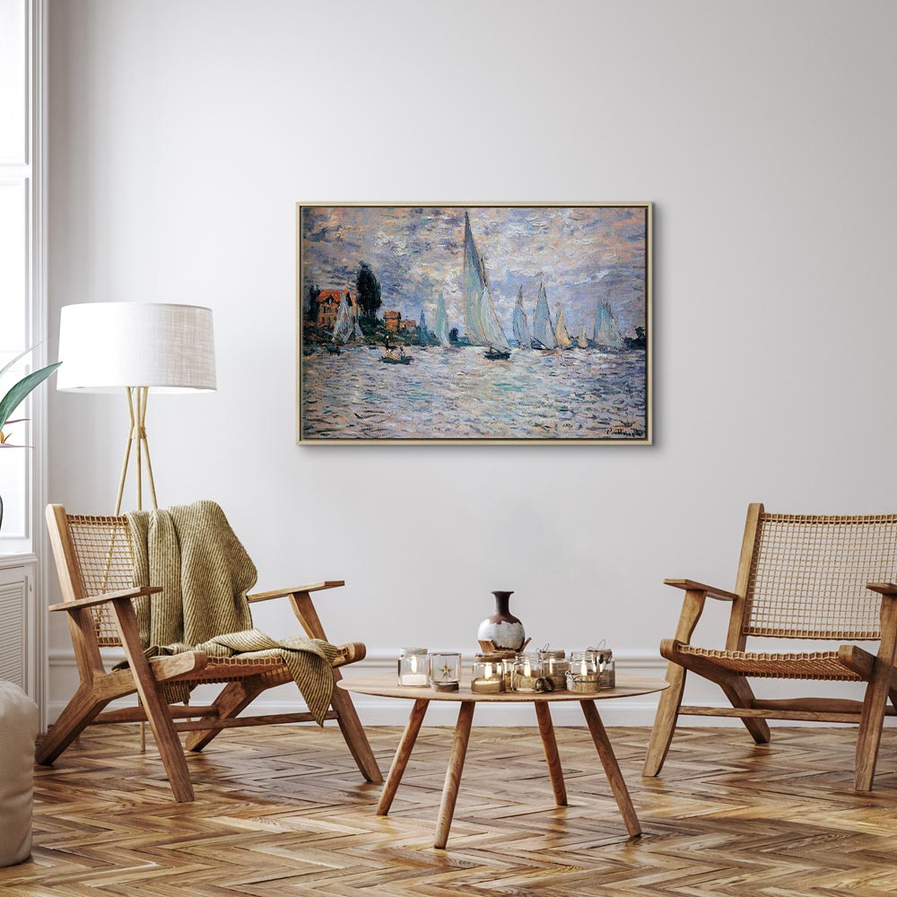 Monet Sailboats Regatta in Argenteuil Classic Canvas Print