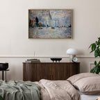 Monet Sailboats Regatta in Argenteuil Classic Canvas Print