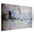 Monet Sailboats Regatta in Argenteuil Classic Canvas Print