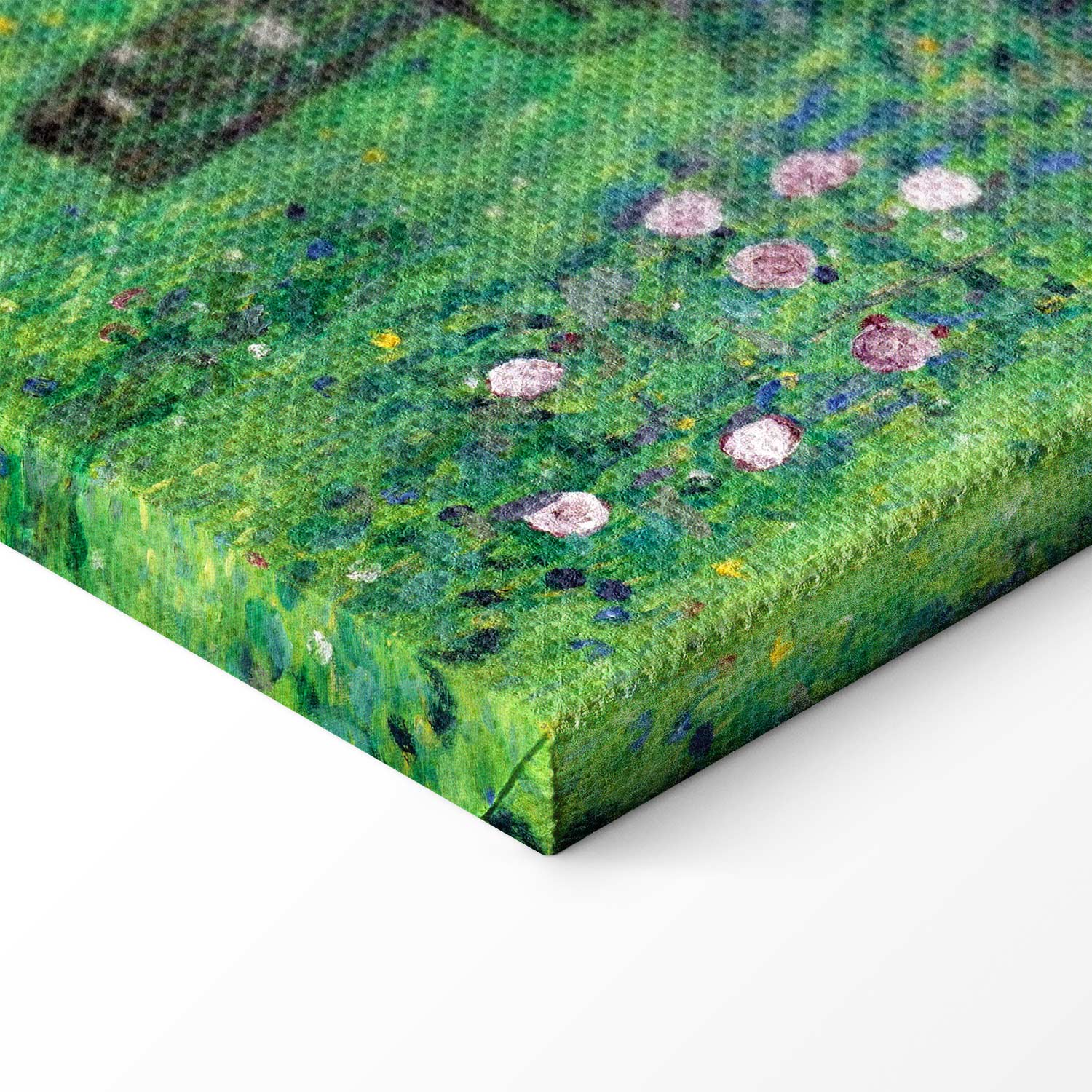 Klimt Roses in Forest Nature Canvas Print