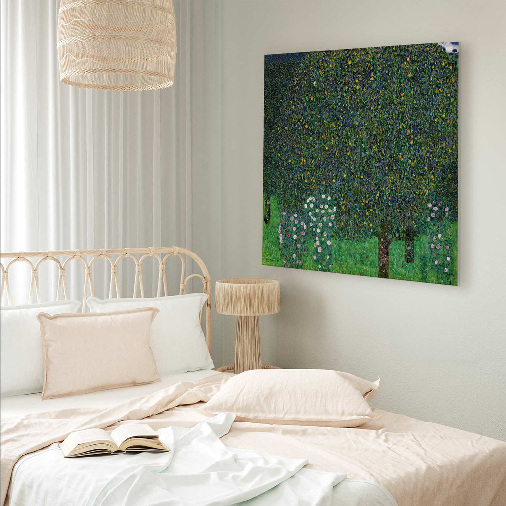 Klimt Roses in Forest Nature Canvas Print