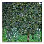 Klimt Roses in Forest Nature Canvas Print
