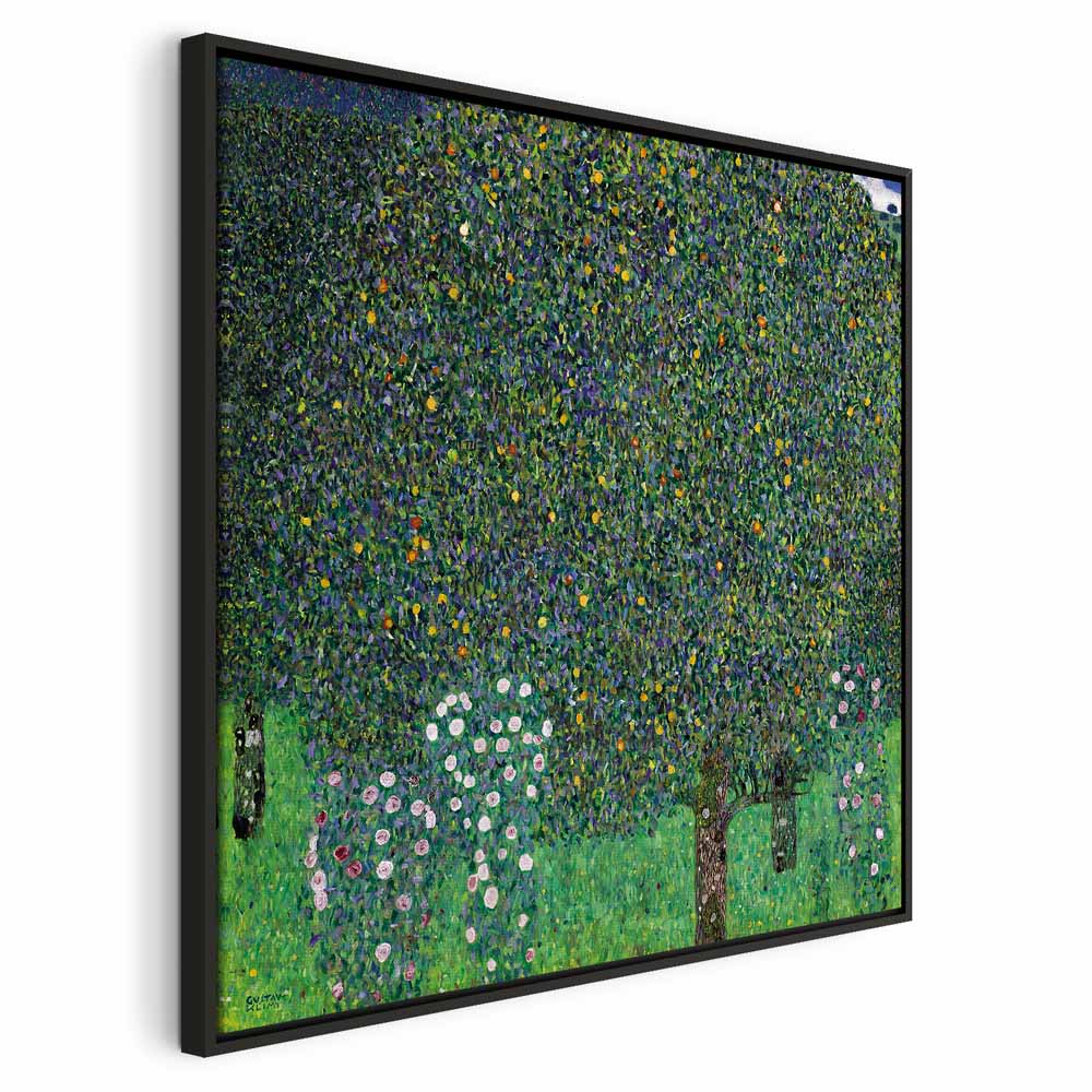 Klimt Roses in Forest Nature Canvas Print