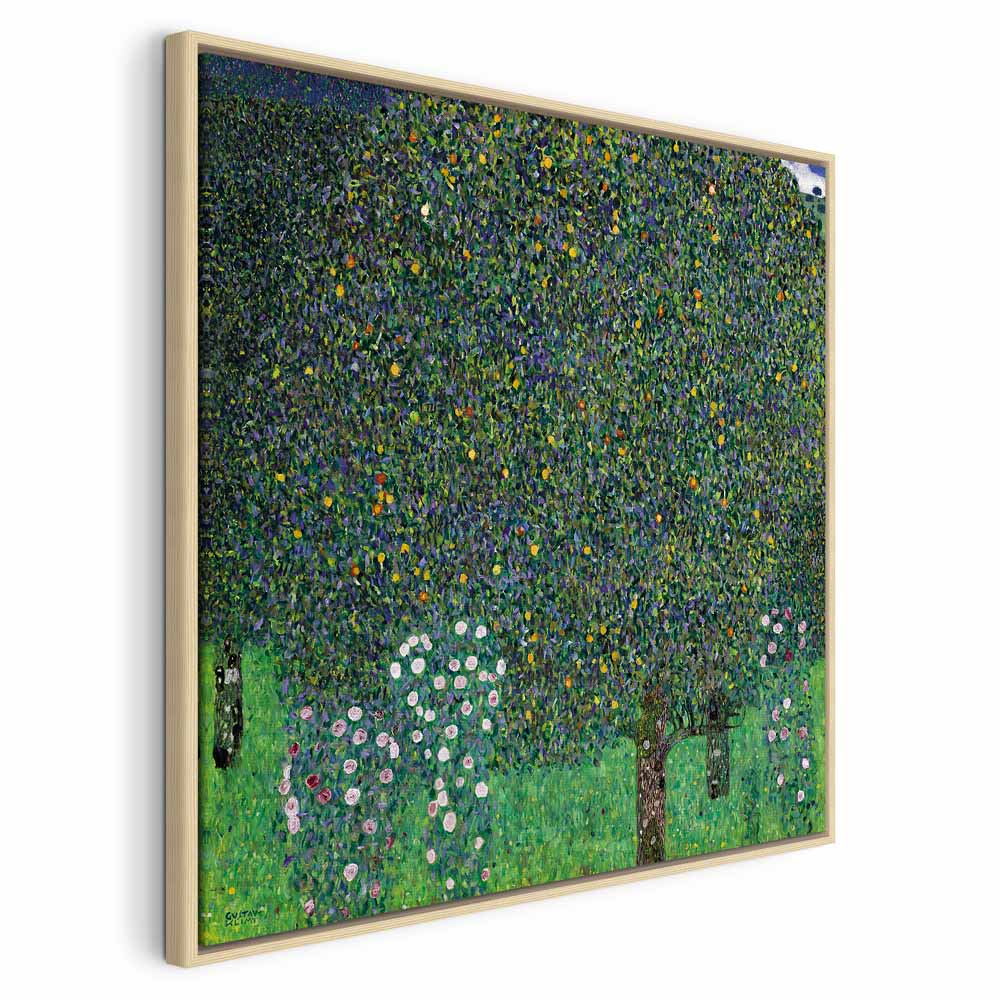 Klimt Roses in Forest Nature Canvas Print