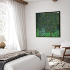 Klimt Roses in Forest Nature Canvas Print