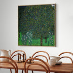 Klimt Roses in Forest Nature Canvas Print