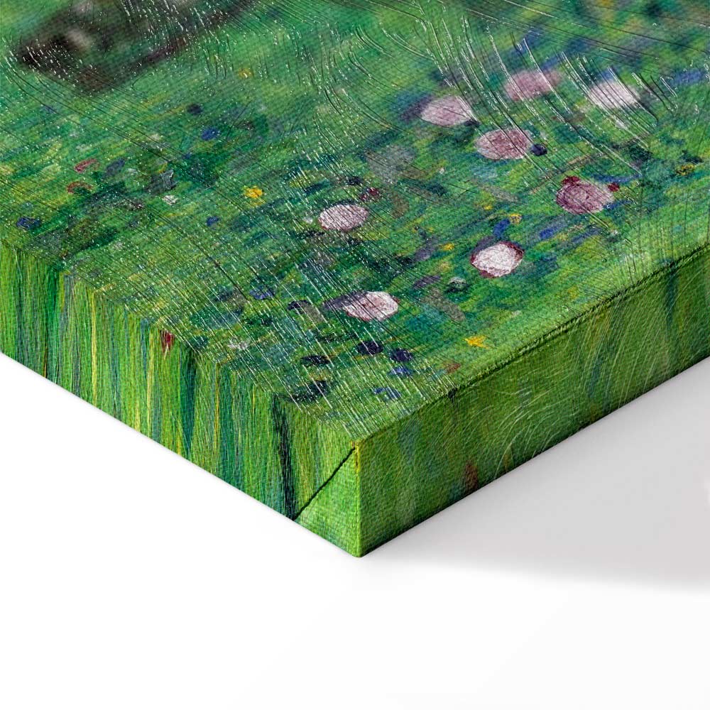 Klimt Roses in Forest Nature Canvas Print