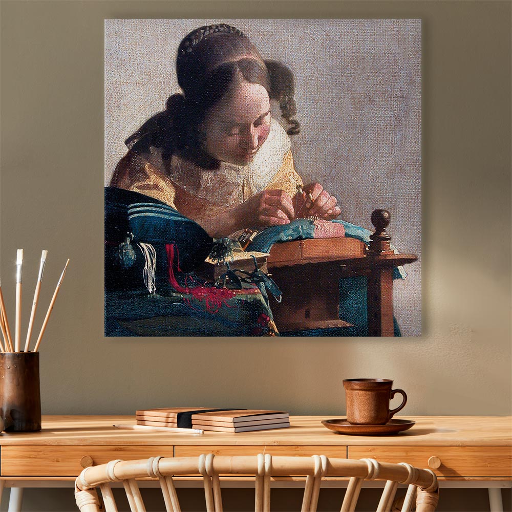 Vermeer The Lacemaker Classic Canvas Print