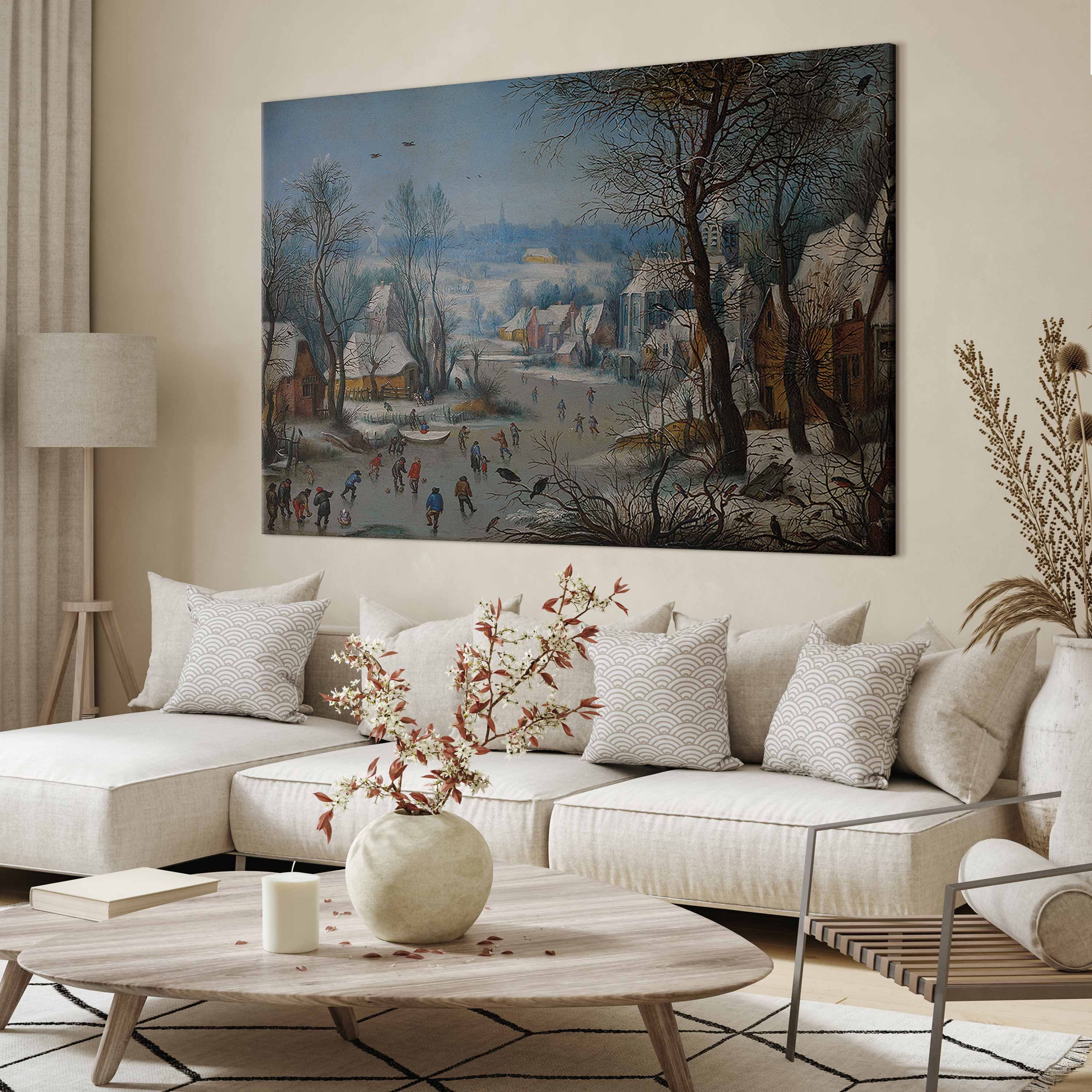 Winter Village Games Classic DIY Large Canvas Print