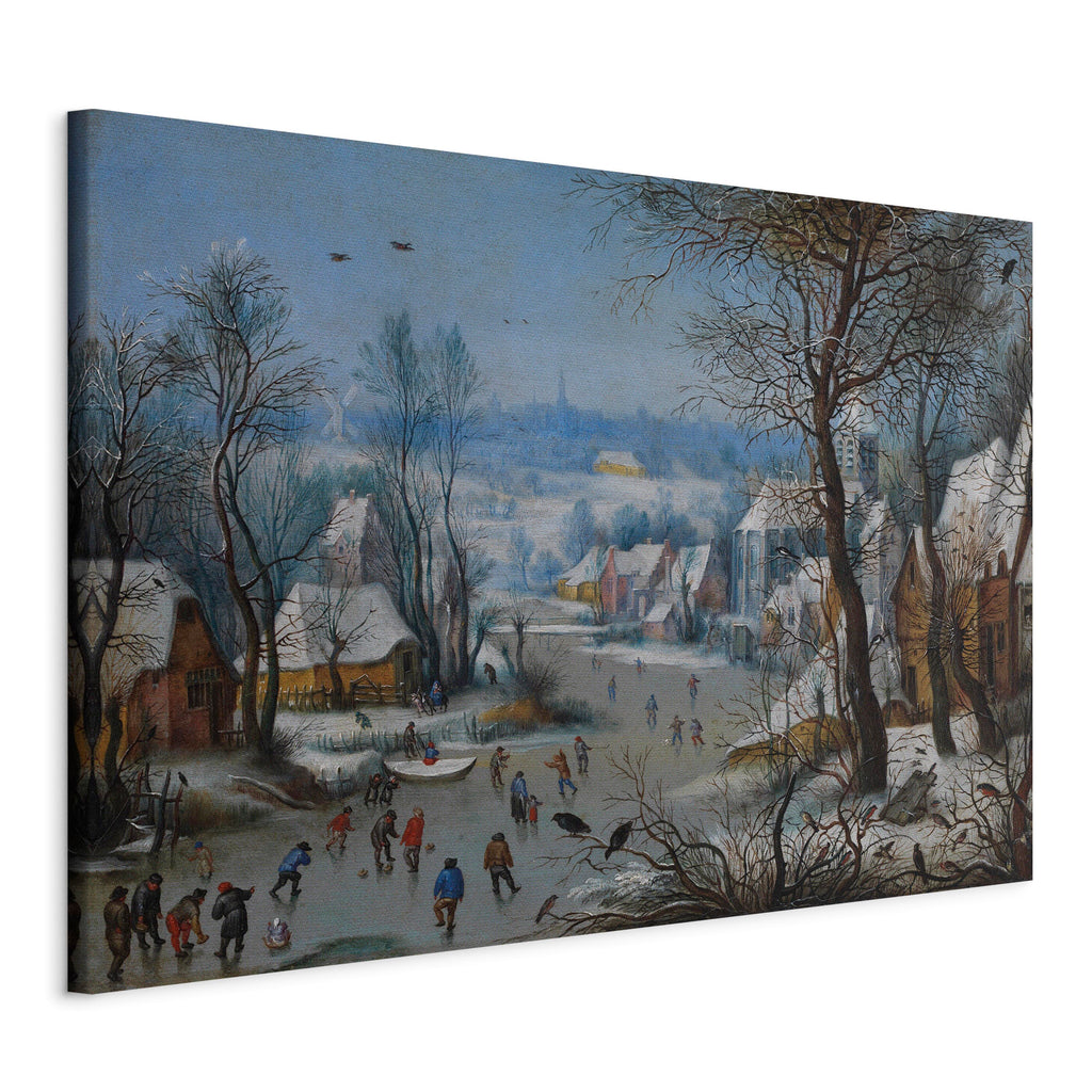 Winter Landscape Canvas Print with Bird Trap