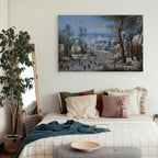 Winter Landscape Canvas Print with Bird Trap