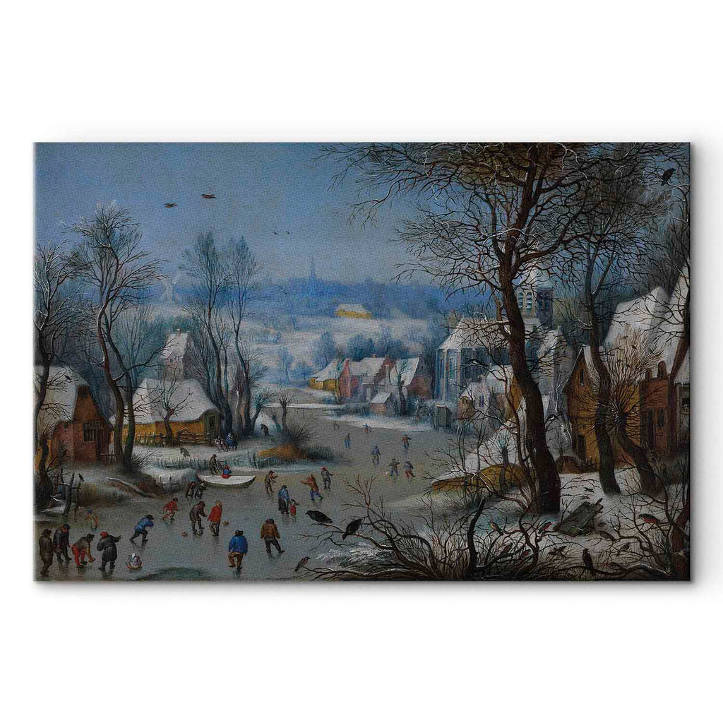 Winter Landscape Bird Trap Classic Canvas Print