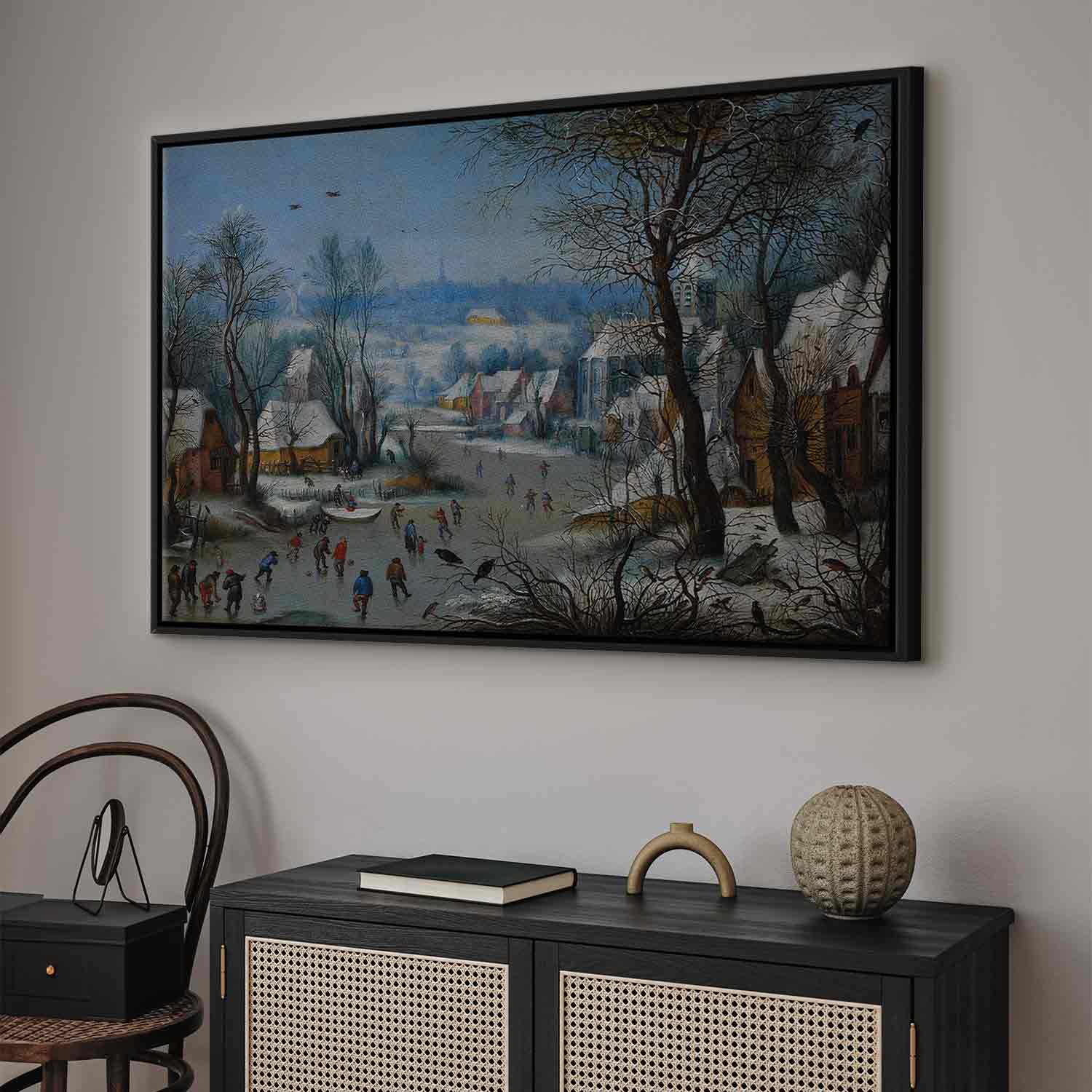 Winter Landscape Bird Trap Classic Canvas Print