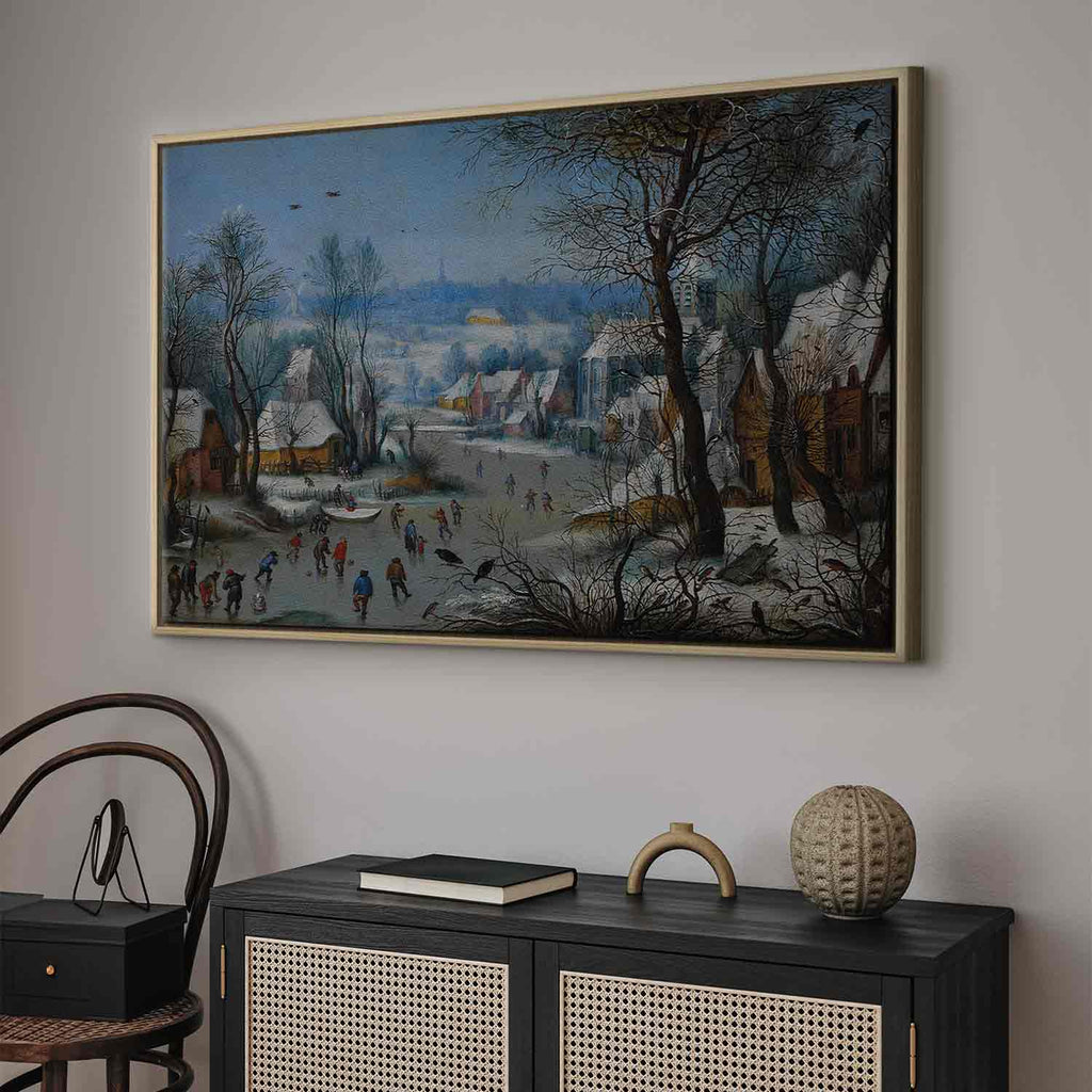 Winter Landscape Bird Trap Classic Canvas Print