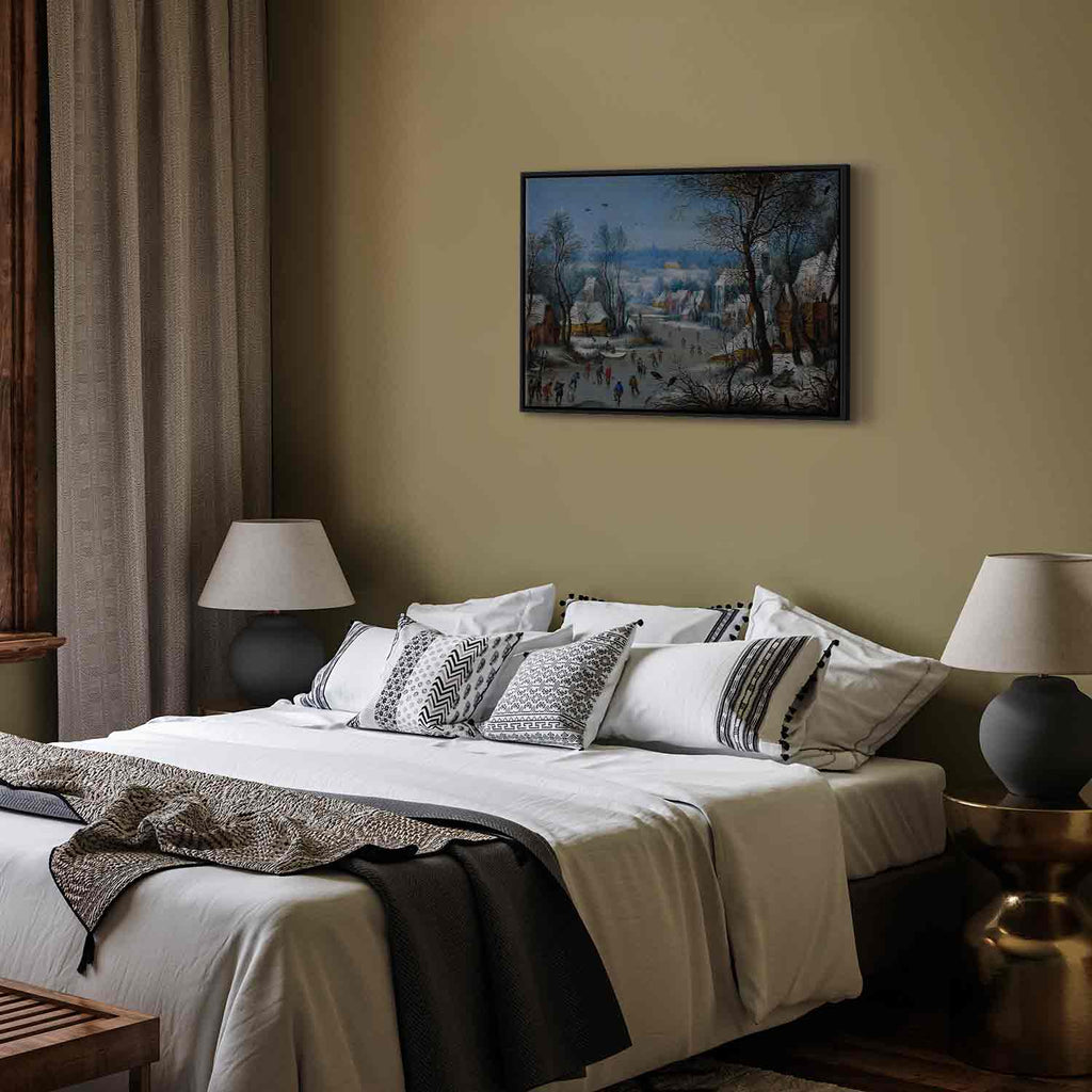 Winter Landscape Bird Trap Classic Canvas Print