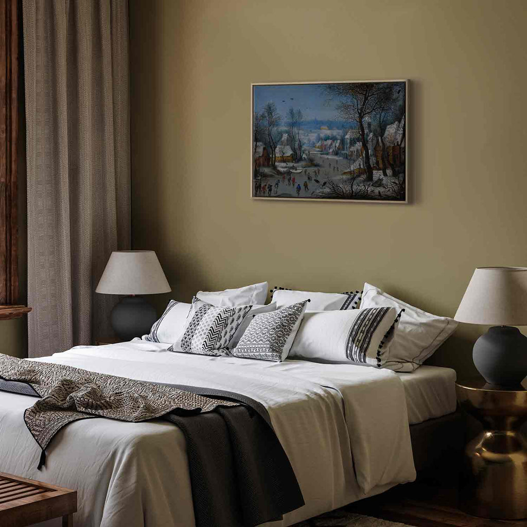 Winter Landscape Bird Trap Classic Canvas Print