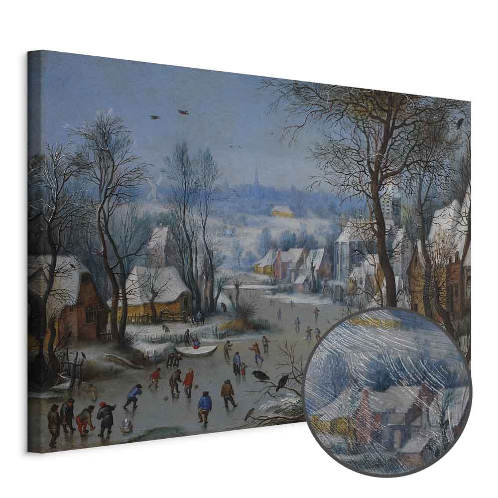 Winter Landscape Bird Trap Classic Canvas Print