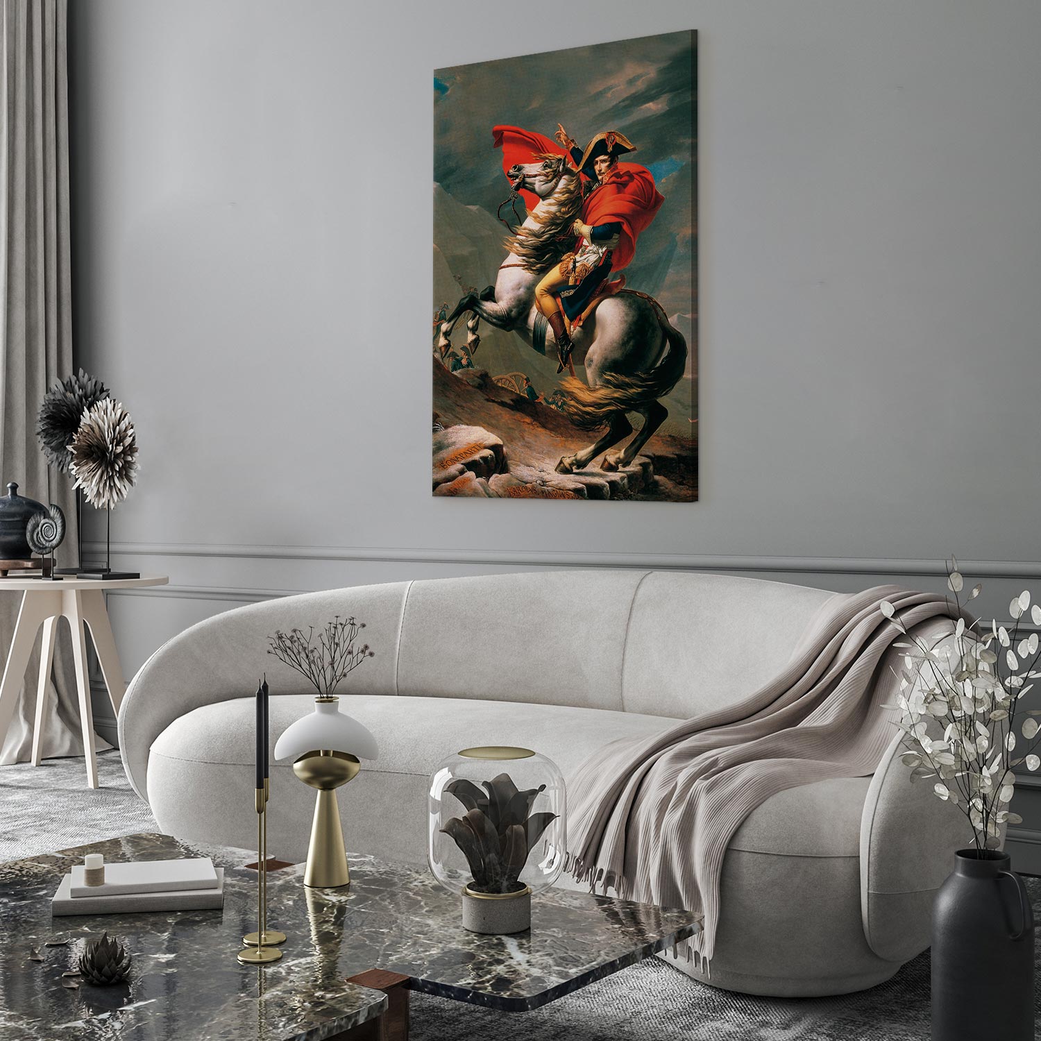 Napoleon Crossing the Alps Classic Canvas Print