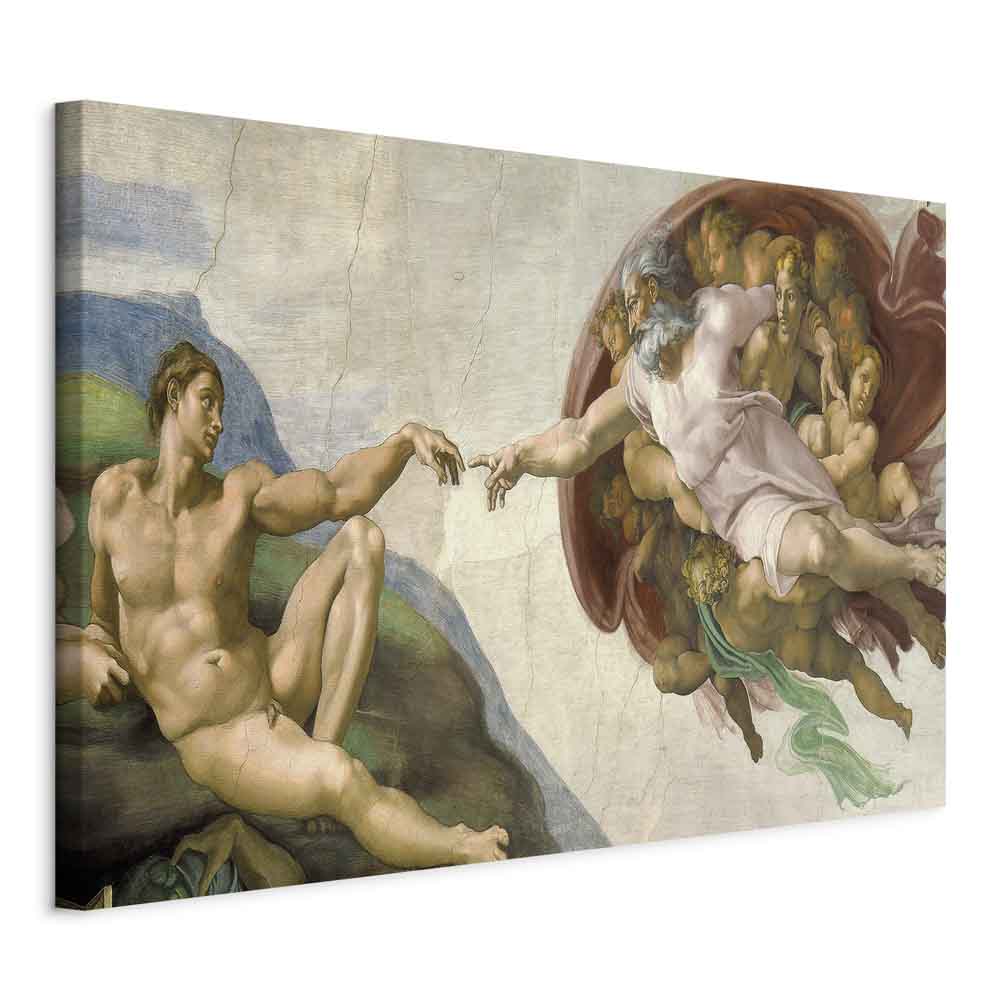 Creation of Adam Renaissance Reproduction Canvas Print