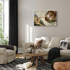 Creation of Adam Renaissance Reproduction Canvas Print