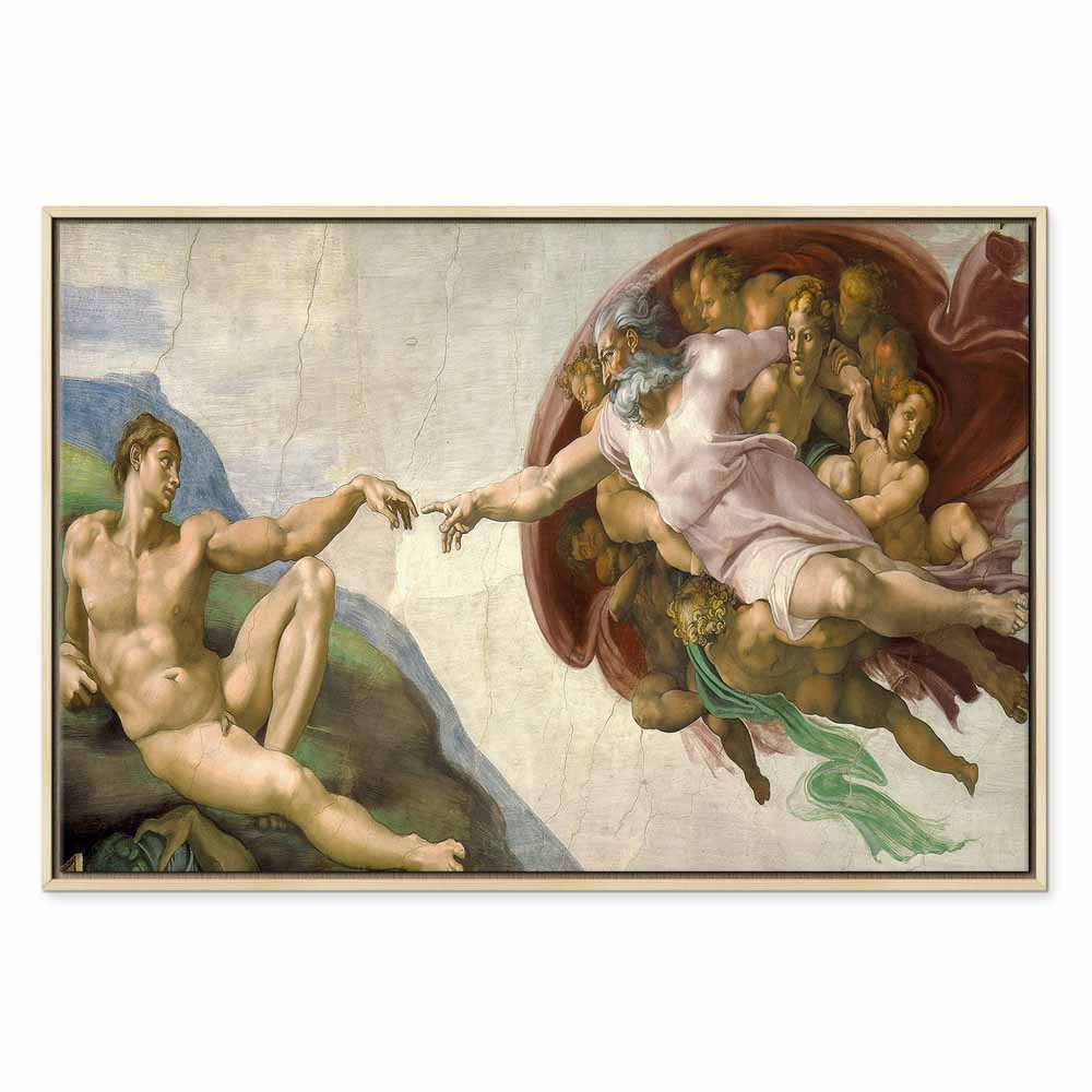 Creation of Adam Renaissance Reproduction Canvas Print