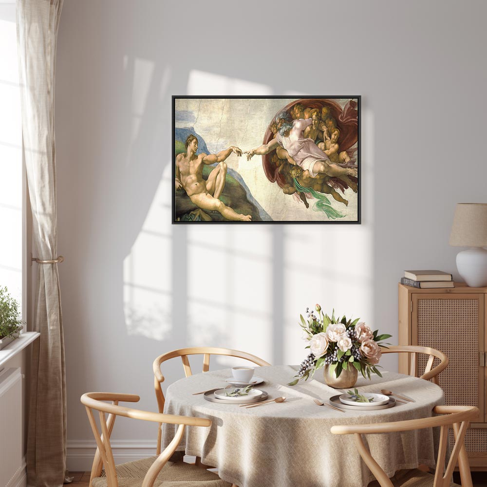 Creation of Adam Renaissance Reproduction Canvas Print