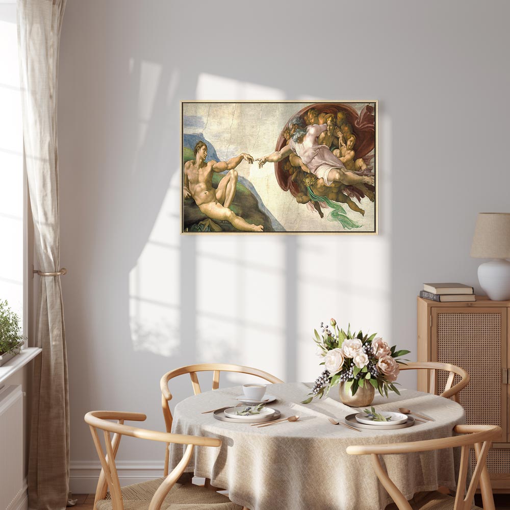 Creation of Adam Renaissance Reproduction Canvas Print