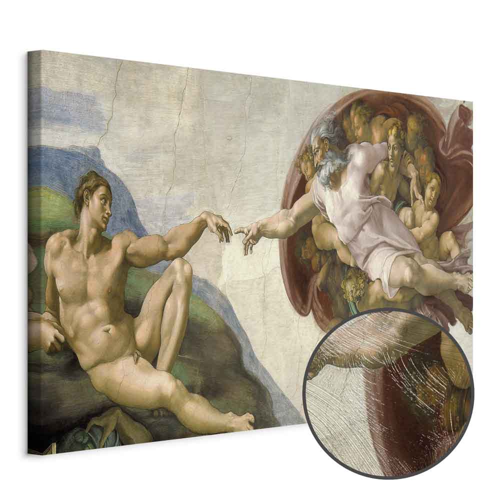 Creation of Adam Renaissance Reproduction Canvas Print