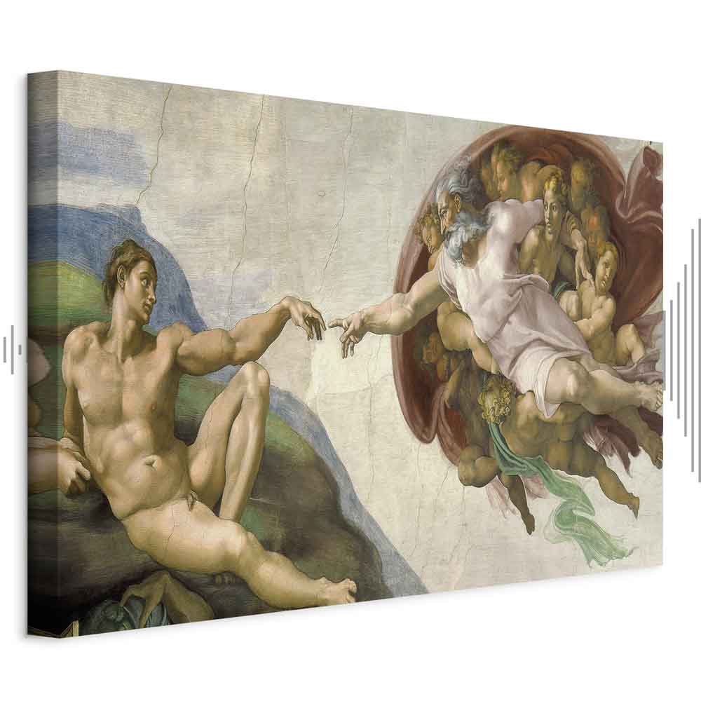 Creation of Adam Renaissance Reproduction Canvas Print