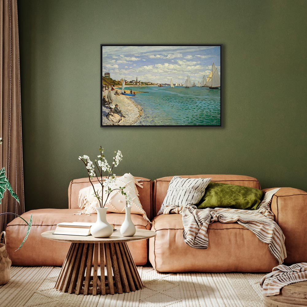 Monet Regatta at Sainte-Adresse Classic Canvas Print