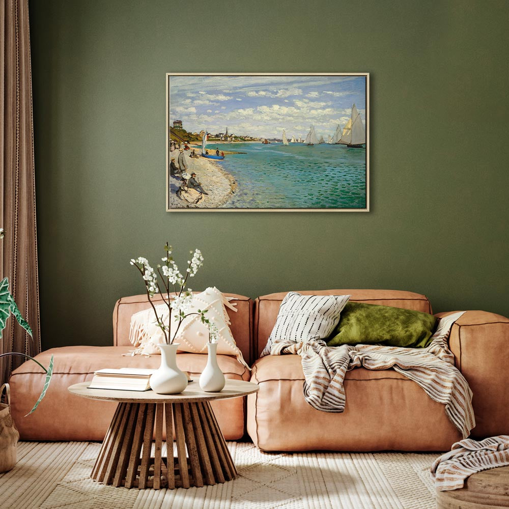 Monet Regatta at Sainte-Adresse Classic Canvas Print