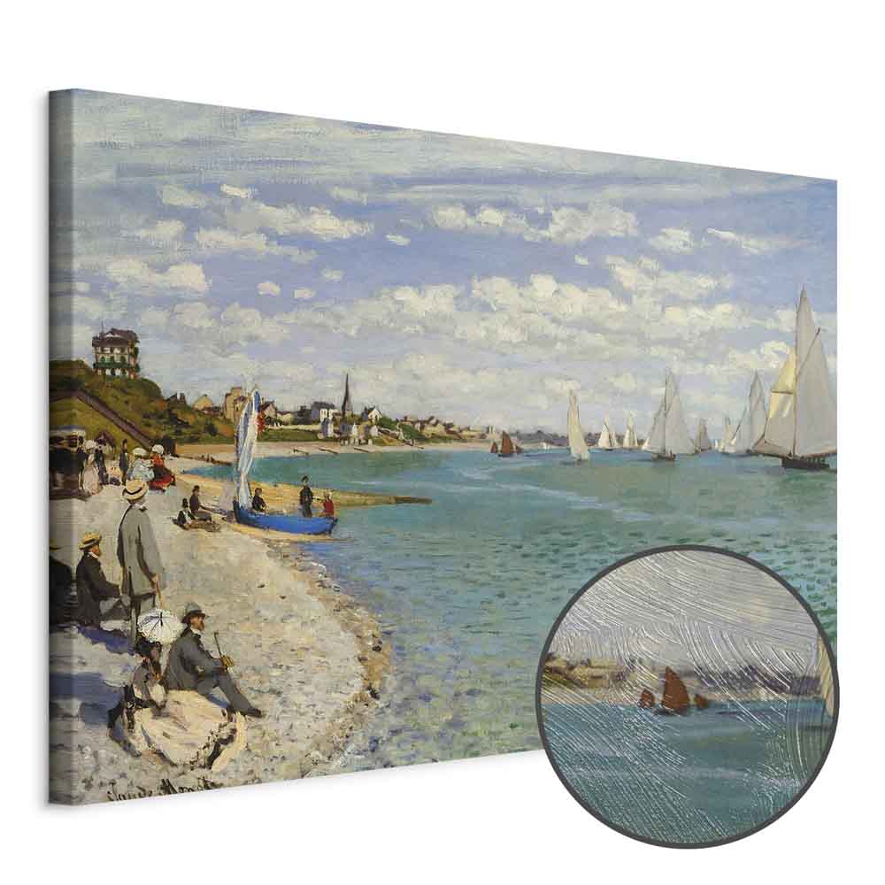Monet Regatta at Sainte-Adresse Classic Canvas Print