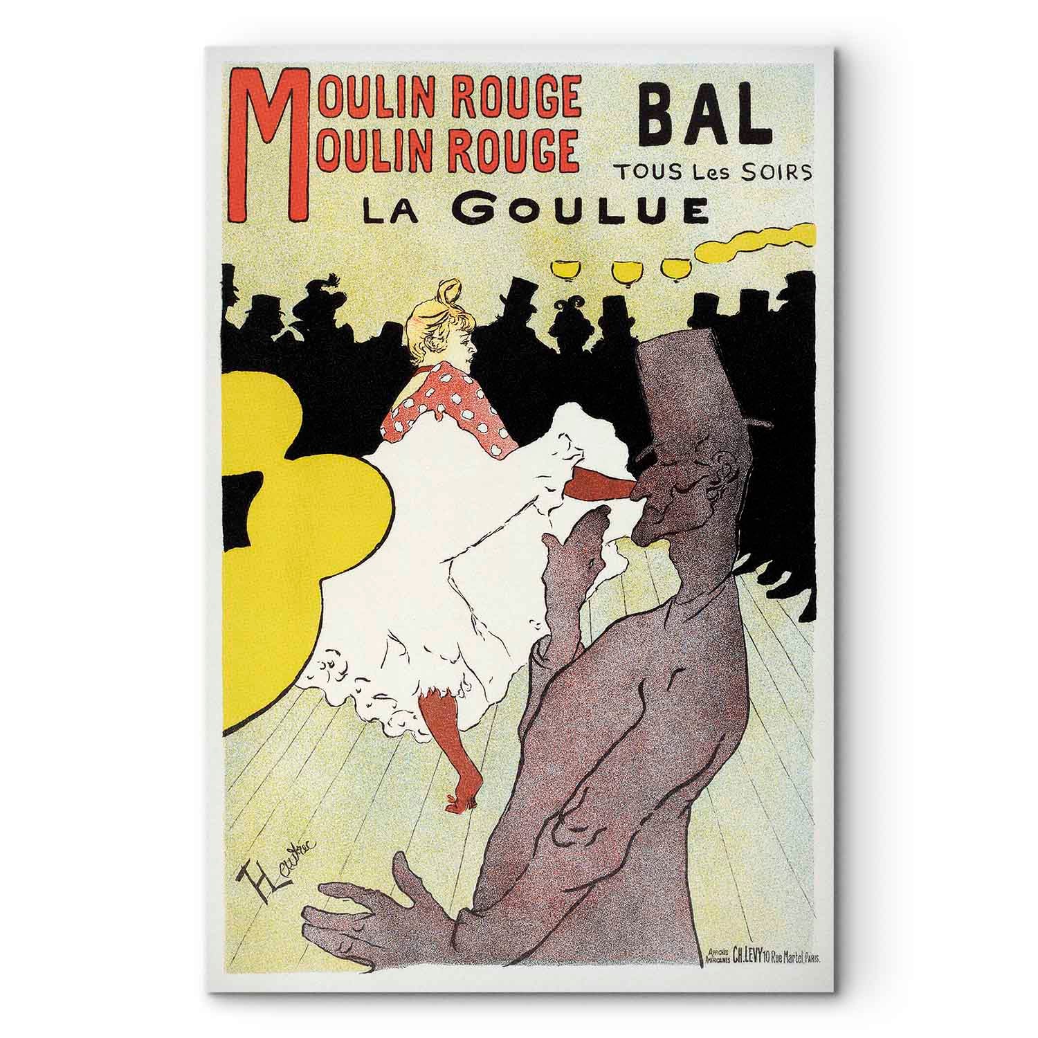 Moulin Rouge La Goulue Retro Canvas Print