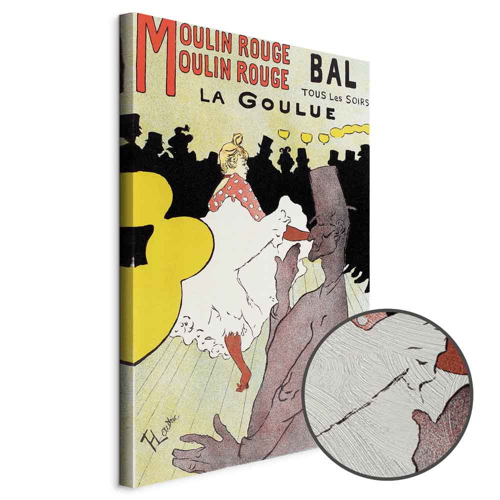 Moulin Rouge La Goulue Retro Canvas Print