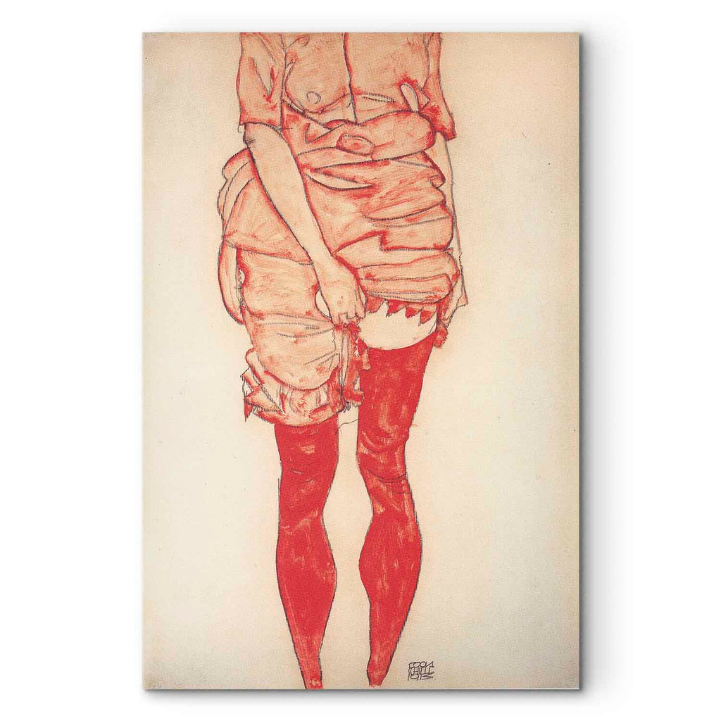 Standing Woman in Red Classic Canvas Print