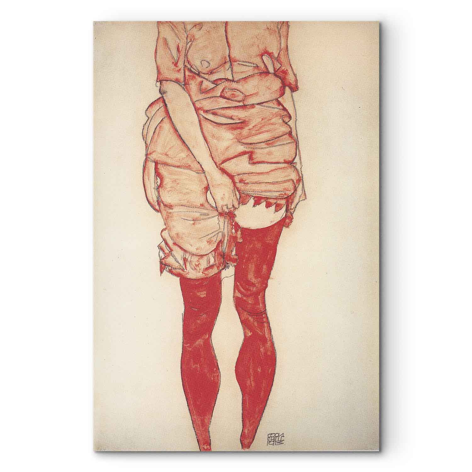 Standing Woman in Red Classic Canvas Print