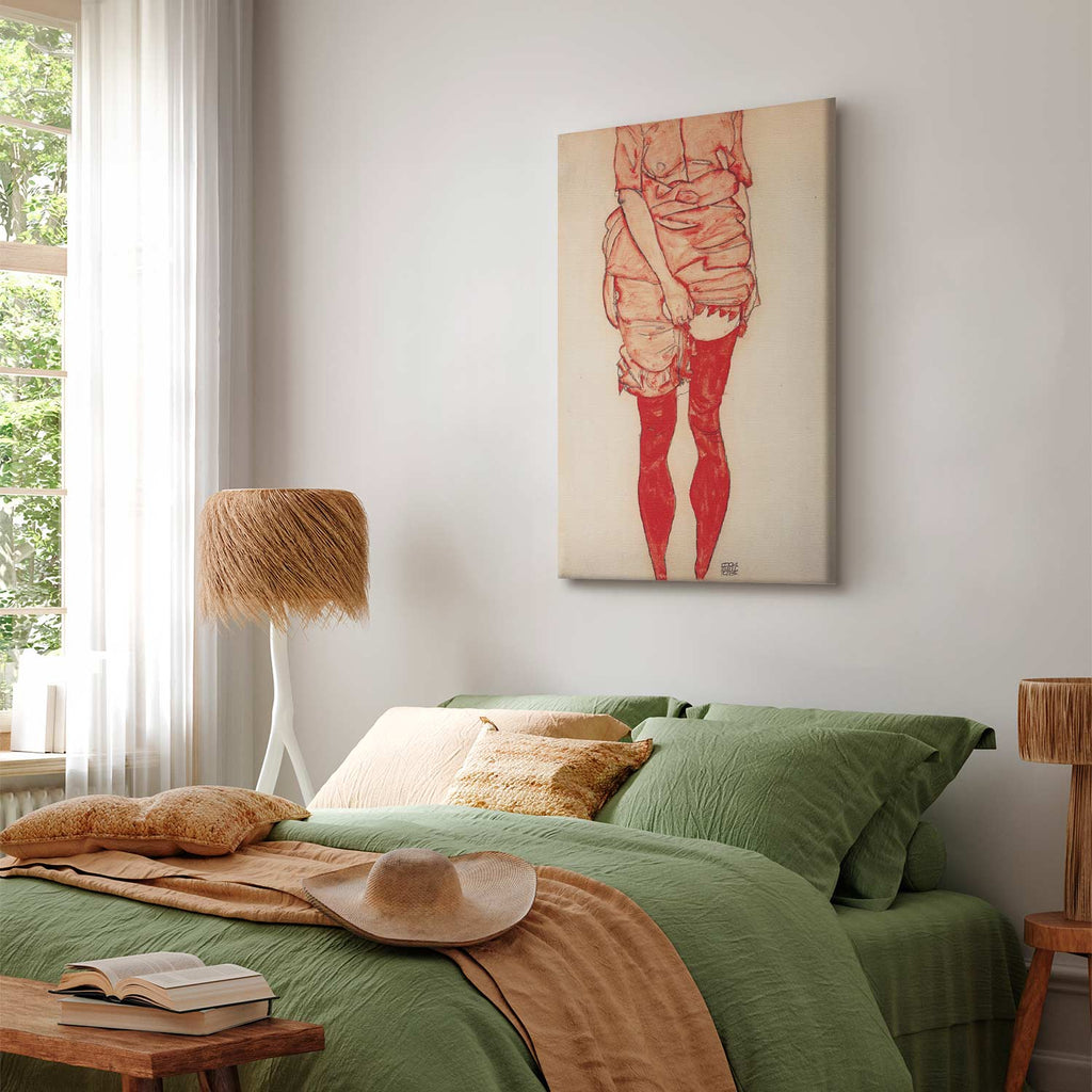 Standing Woman in Red Classic Canvas Print
