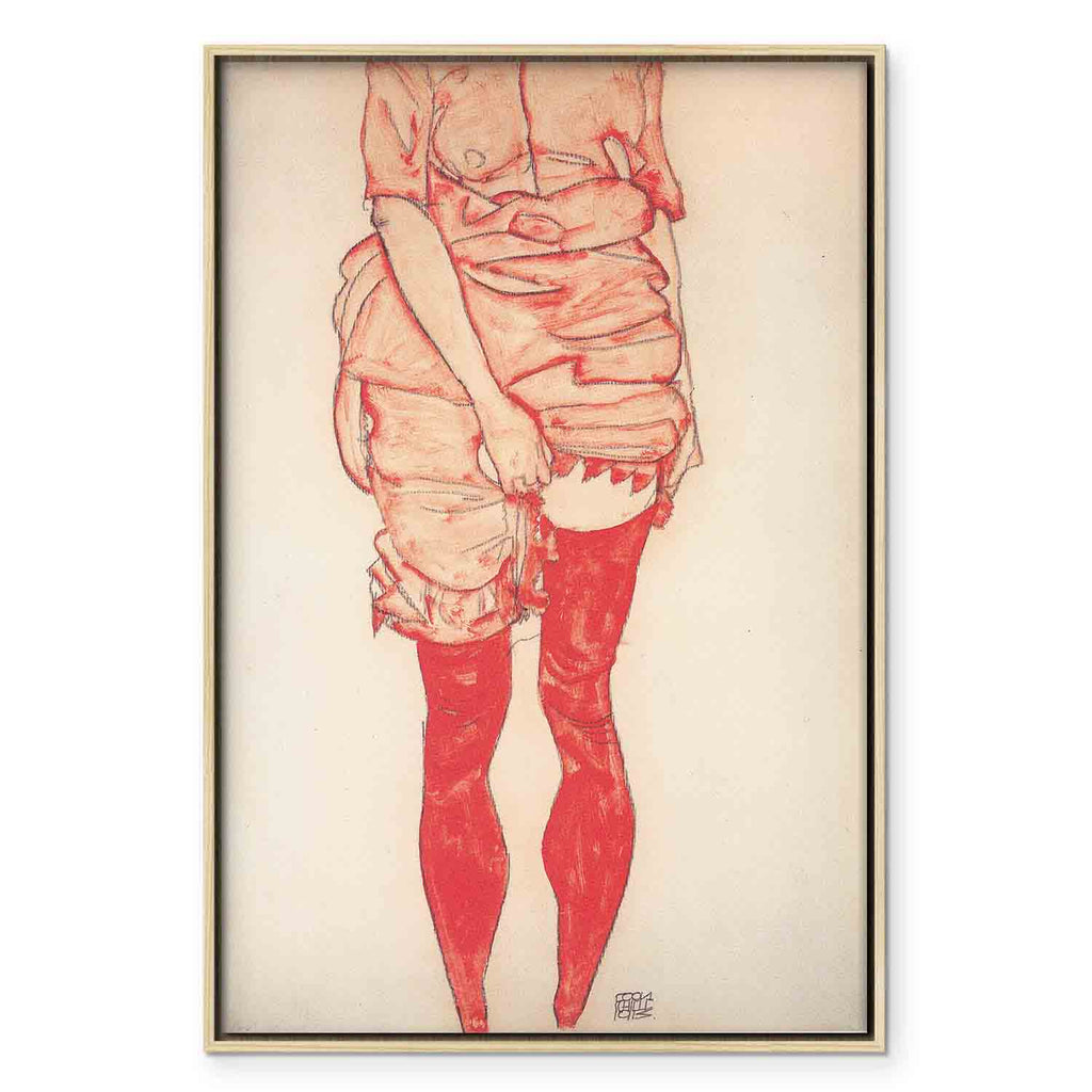 Standing Woman in Red Classic Canvas Print