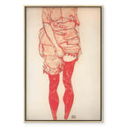 Standing Woman in Red Classic Canvas Print