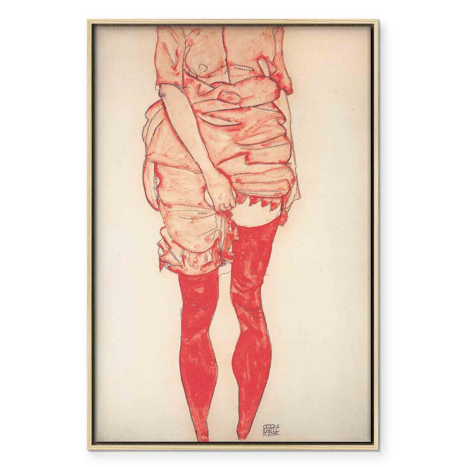 Standing Woman in Red Classic Canvas Print