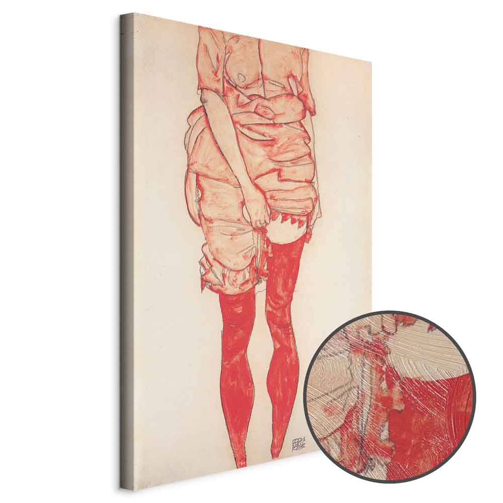 Standing Woman in Red Classic Canvas Print