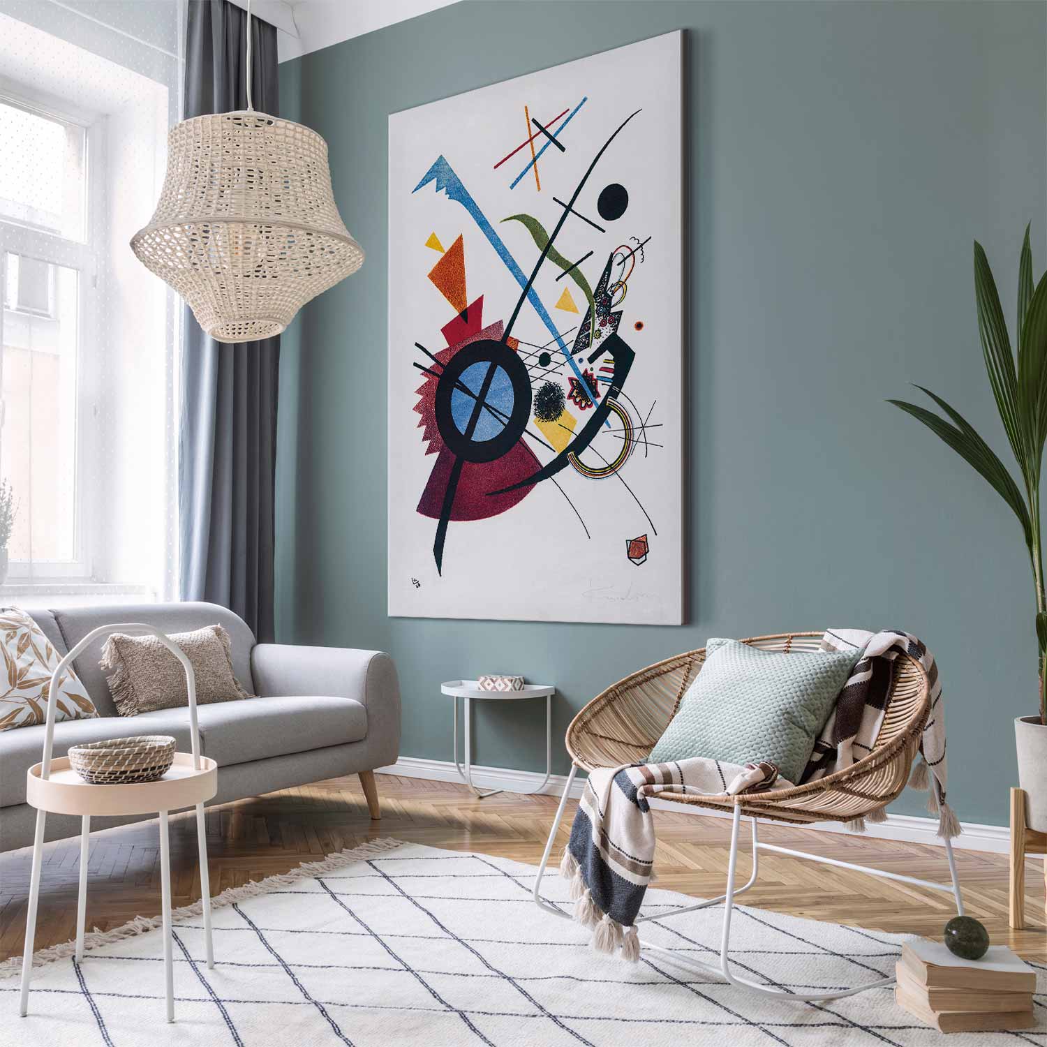 Kandinsky Violett Abstract DIY Large Canvas Print