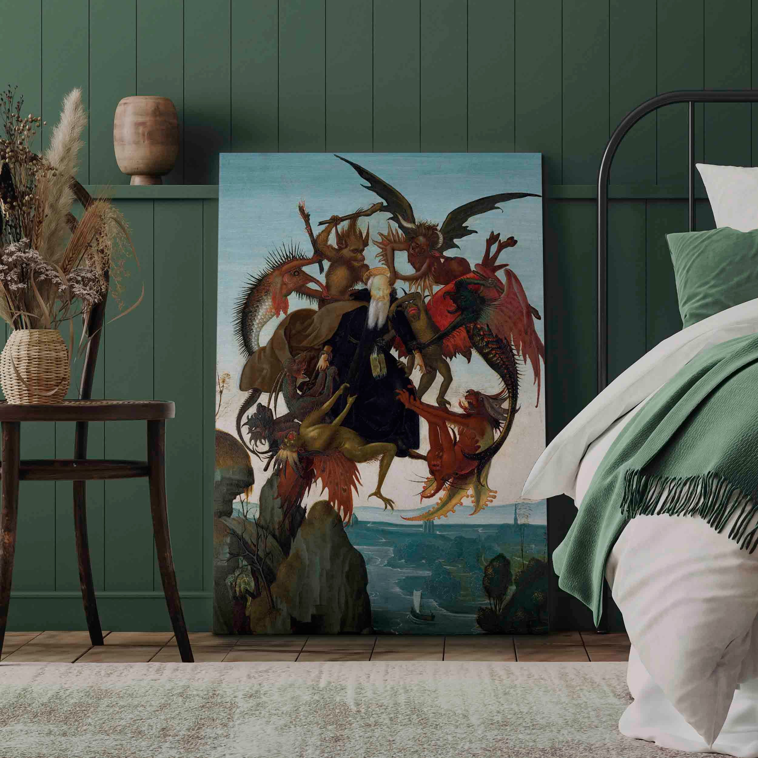 Canvas Print The Torment of Saint Anthony (Michelangelo)