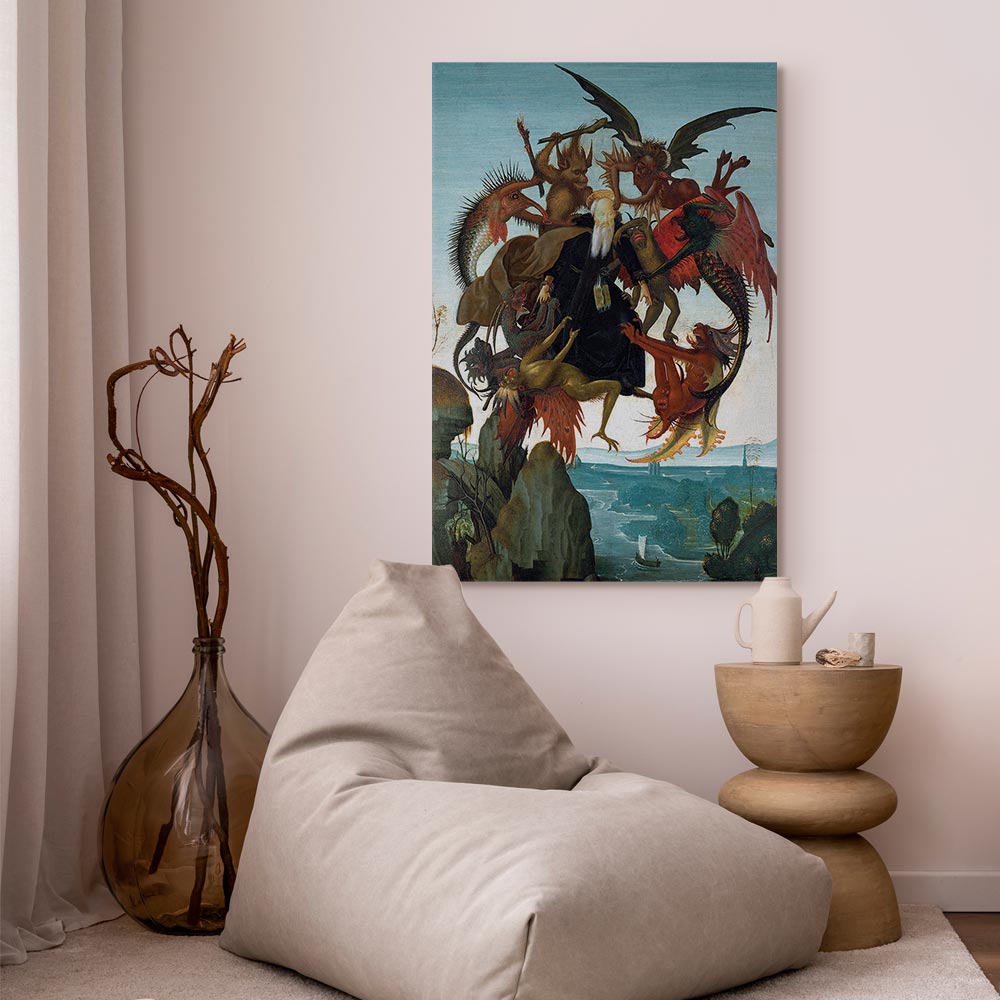 Canvas Print The Torment of Saint Anthony (Michelangelo)